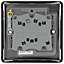 GoodHome 10A Rocker Raised rounded Control switch Black