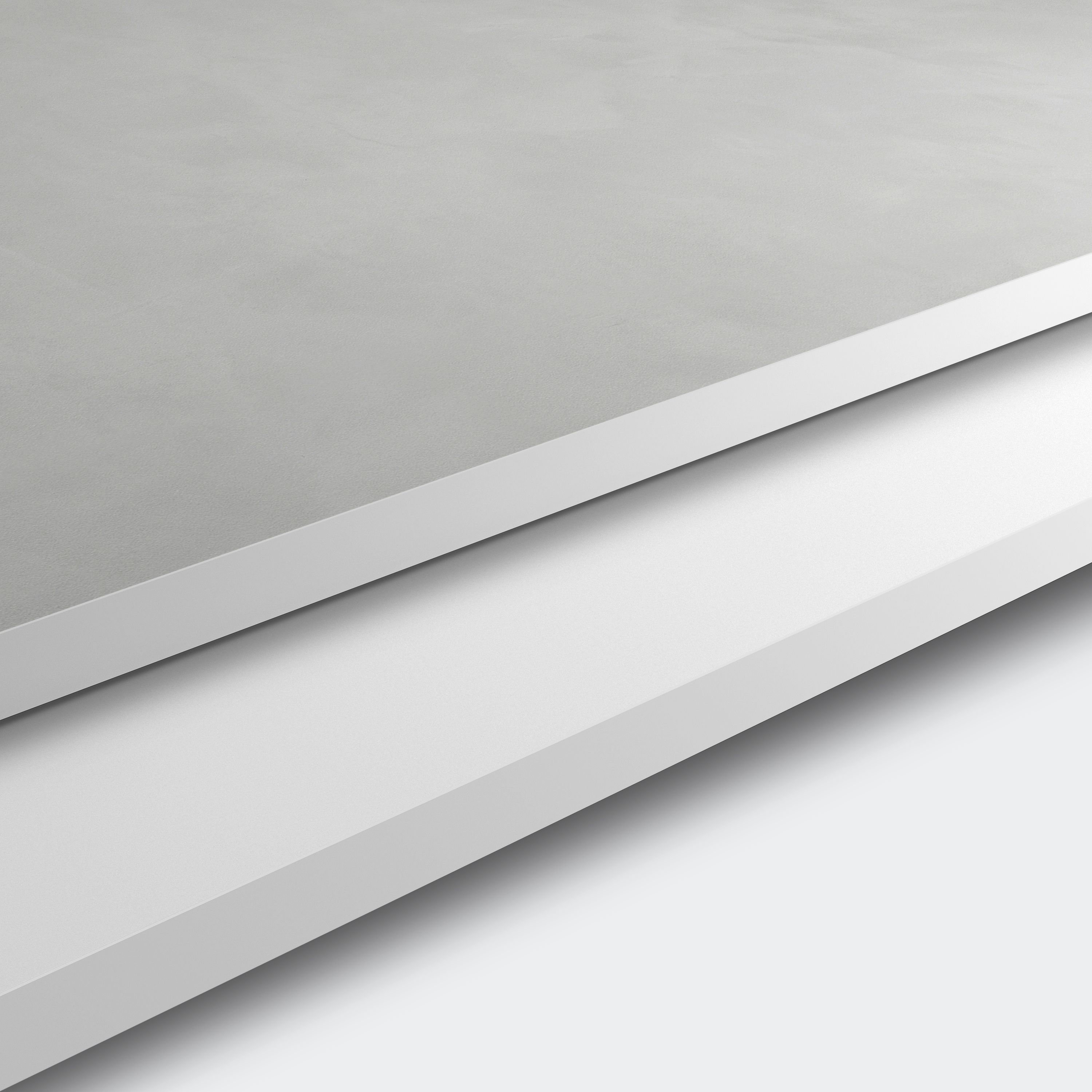 GoodHome 12mm Nepeta Matt White Stone effect Paper & resin Square edge Kitchen Breakfast bar, (L)2000mm