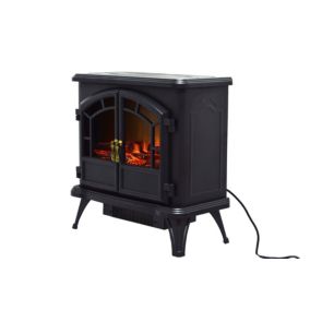 GoodHome 1800W Matt Black Electric Stove (H)545mm (W)530mm