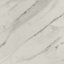 GoodHome 22mm Algiata Matt White marble effect Chipboard & laminate Post-formed Kitchen Worktop, (L)3000mm