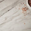 GoodHome 22mm Algiata Matt White marble effect Chipboard & laminate Post-formed Kitchen Worktop, (L)3000mm