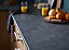 GoodHome 22mm Matt Grey Slate effect Chipboard & laminate Post-formed Kitchen Worktop, (L)3000mm