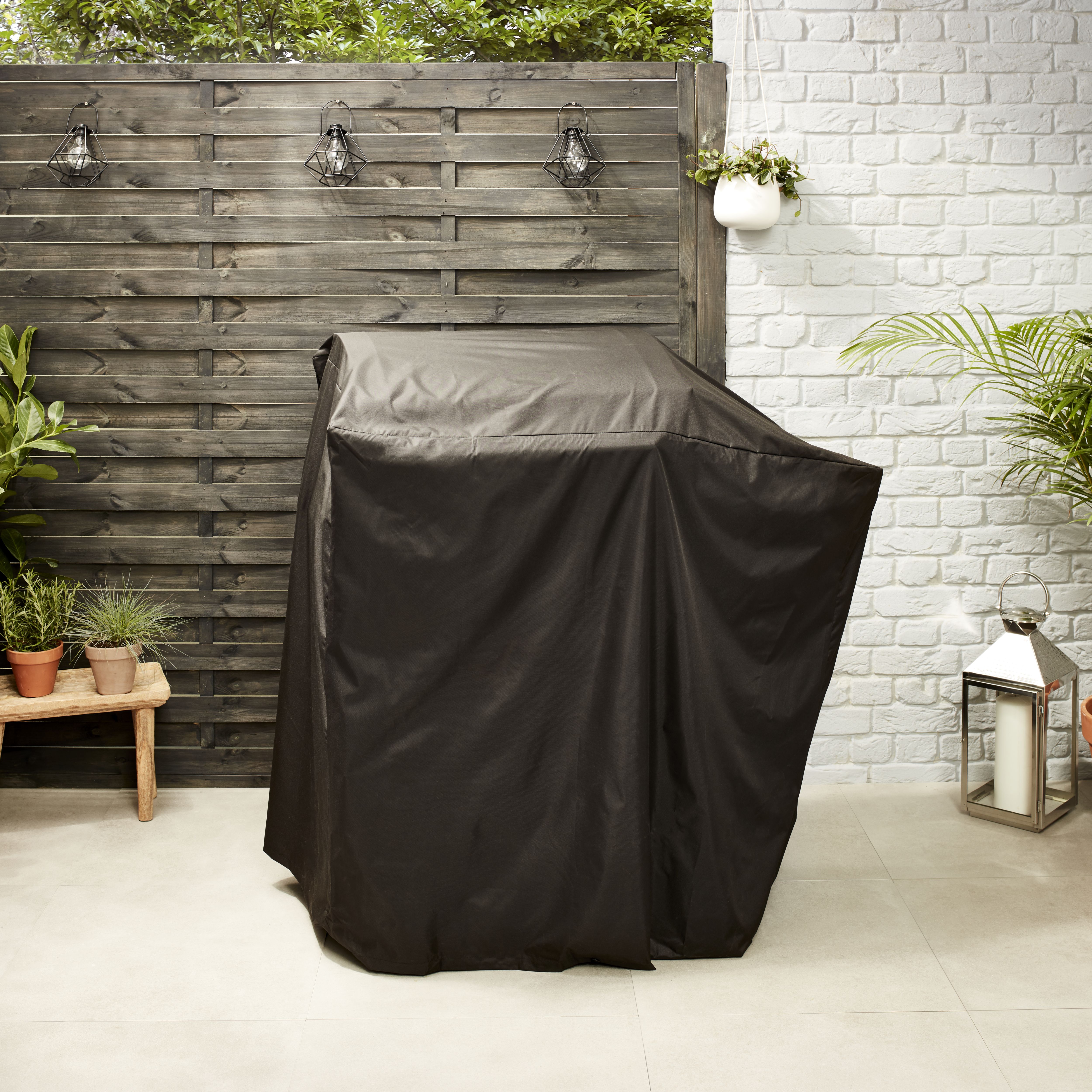 GoodHome 3 Burner Black Polyester (PES) Rectangular Barbecue cover