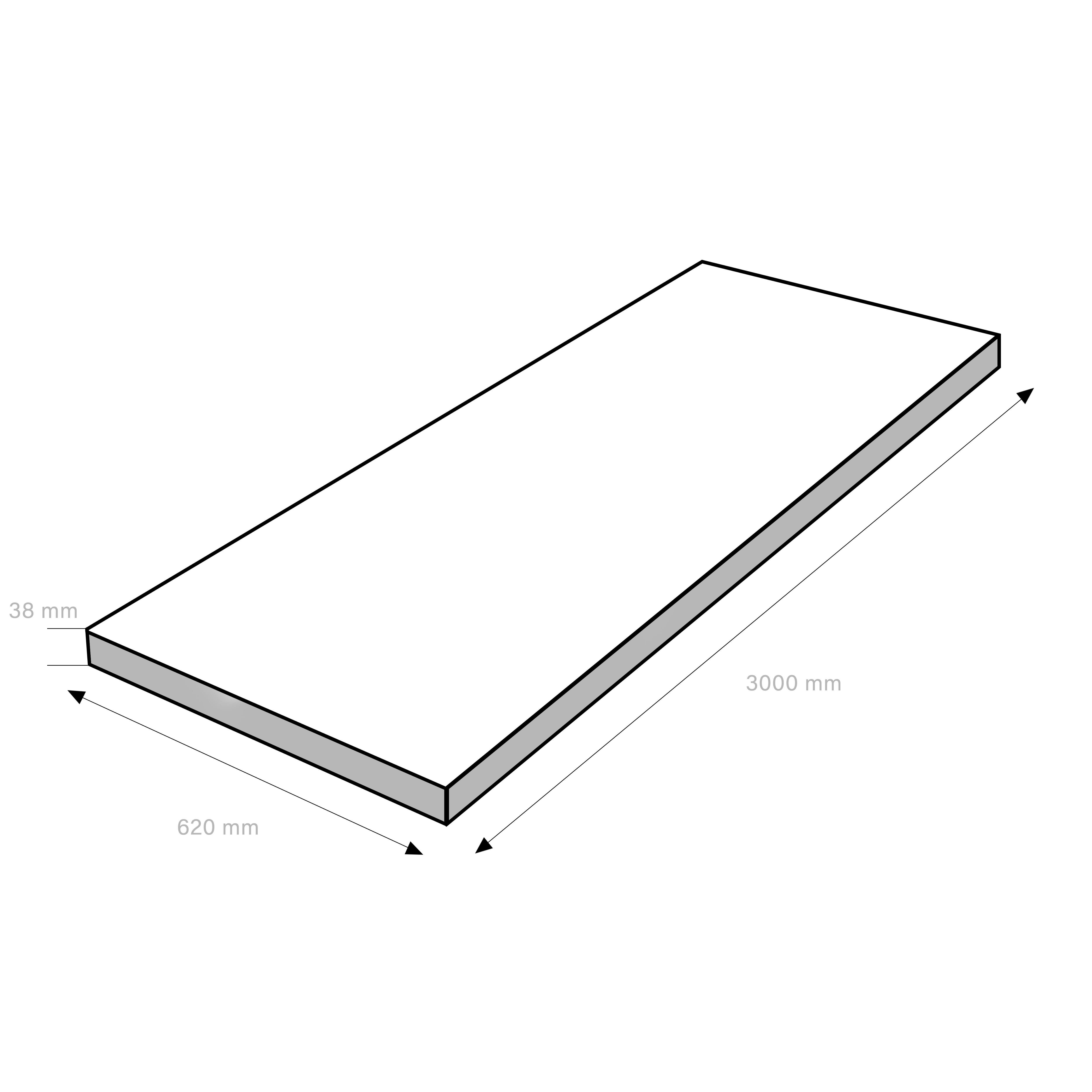 GoodHome 38mm Berberis Chevron Matt Oak effect Laminate Square edge Kitchen Worktop, (L)3000mm