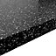 GoodHome 38mm Berberis Gloss Black Star effect Laminate & particle board Square edge Kitchen Breakfast bar, (L)2000mm