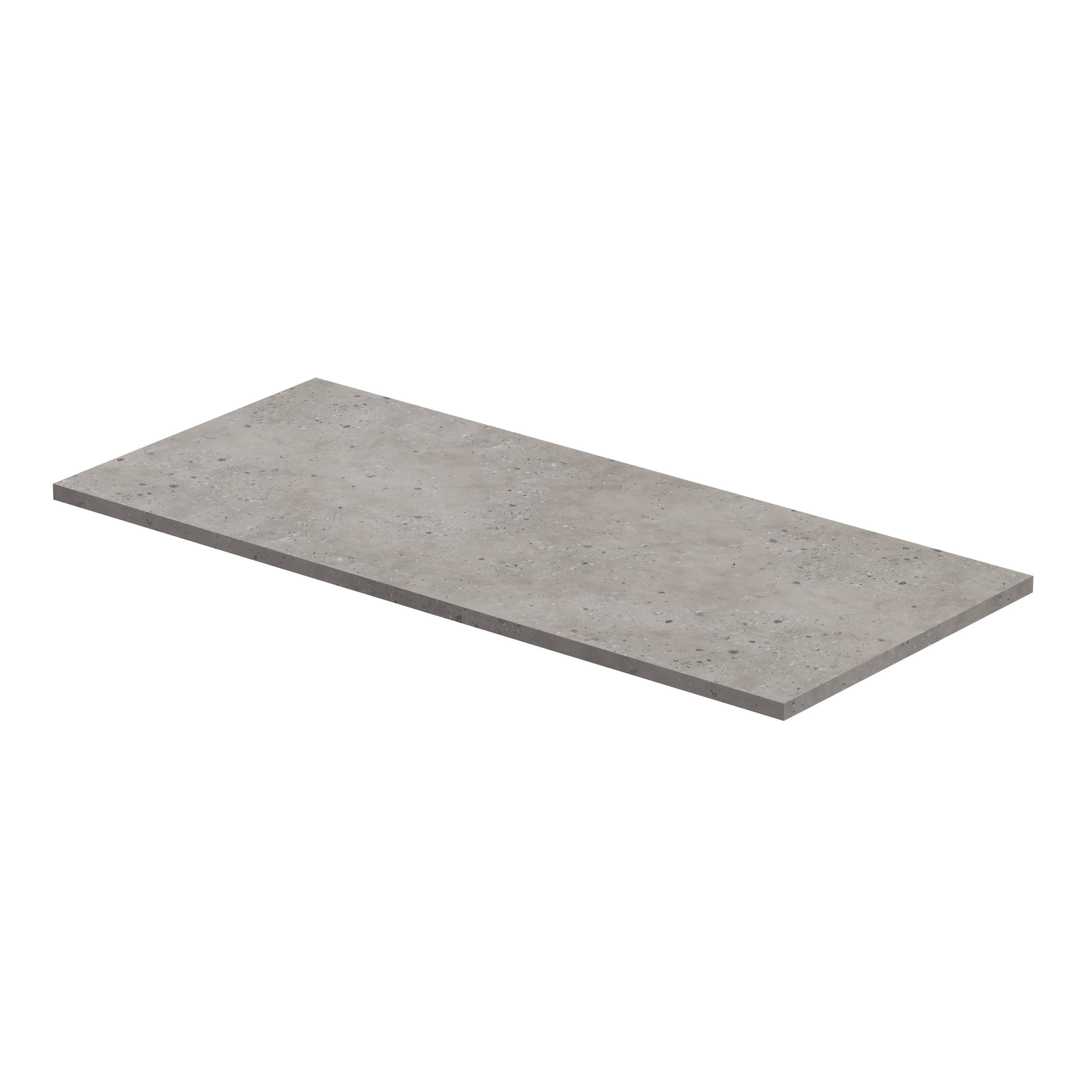GoodHome 38mm Berberis Matt Grey Granite effect Laminate Square edge Breakfast bar, (L)2000mm