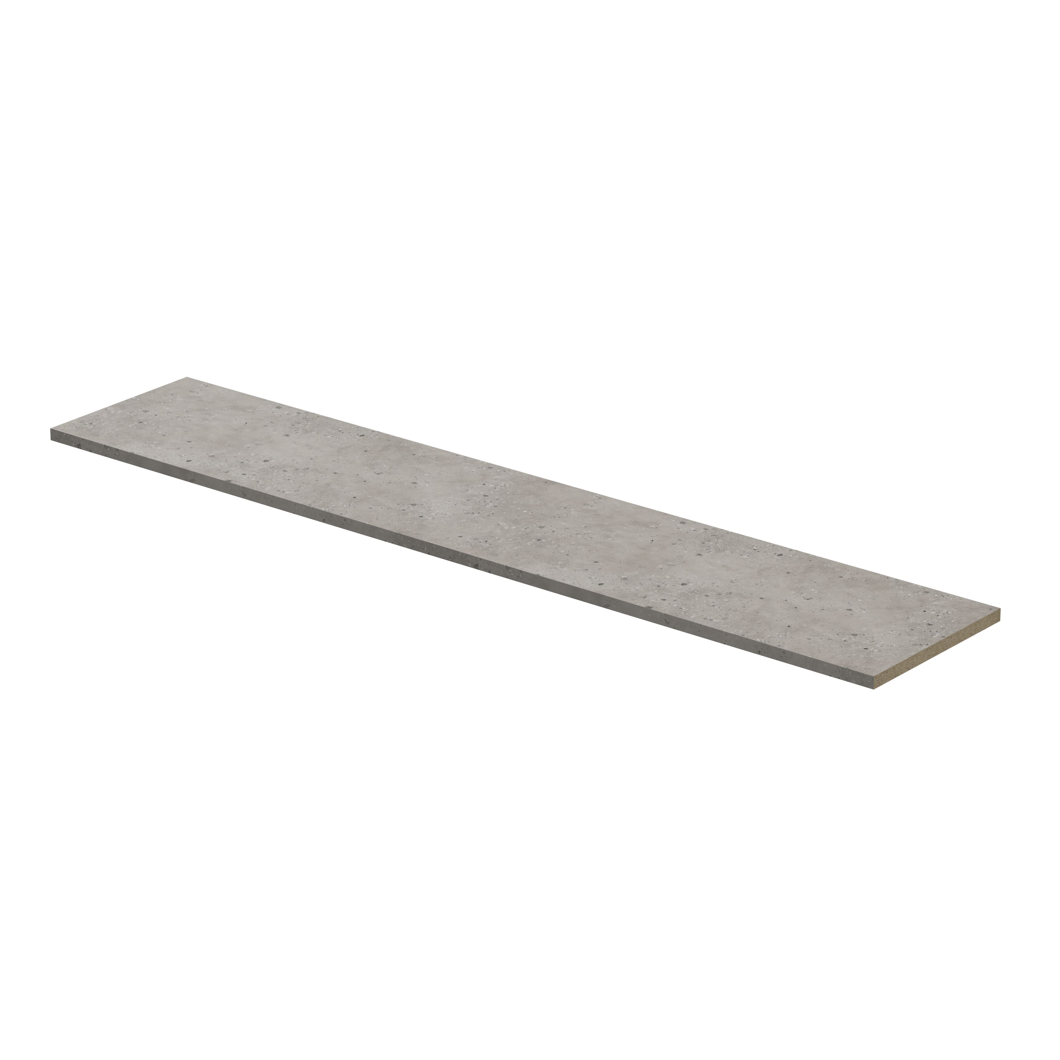 GoodHome 38mm Berberis Matt Grey Granite effect Laminate Square edge Worktop, (L)3000mm