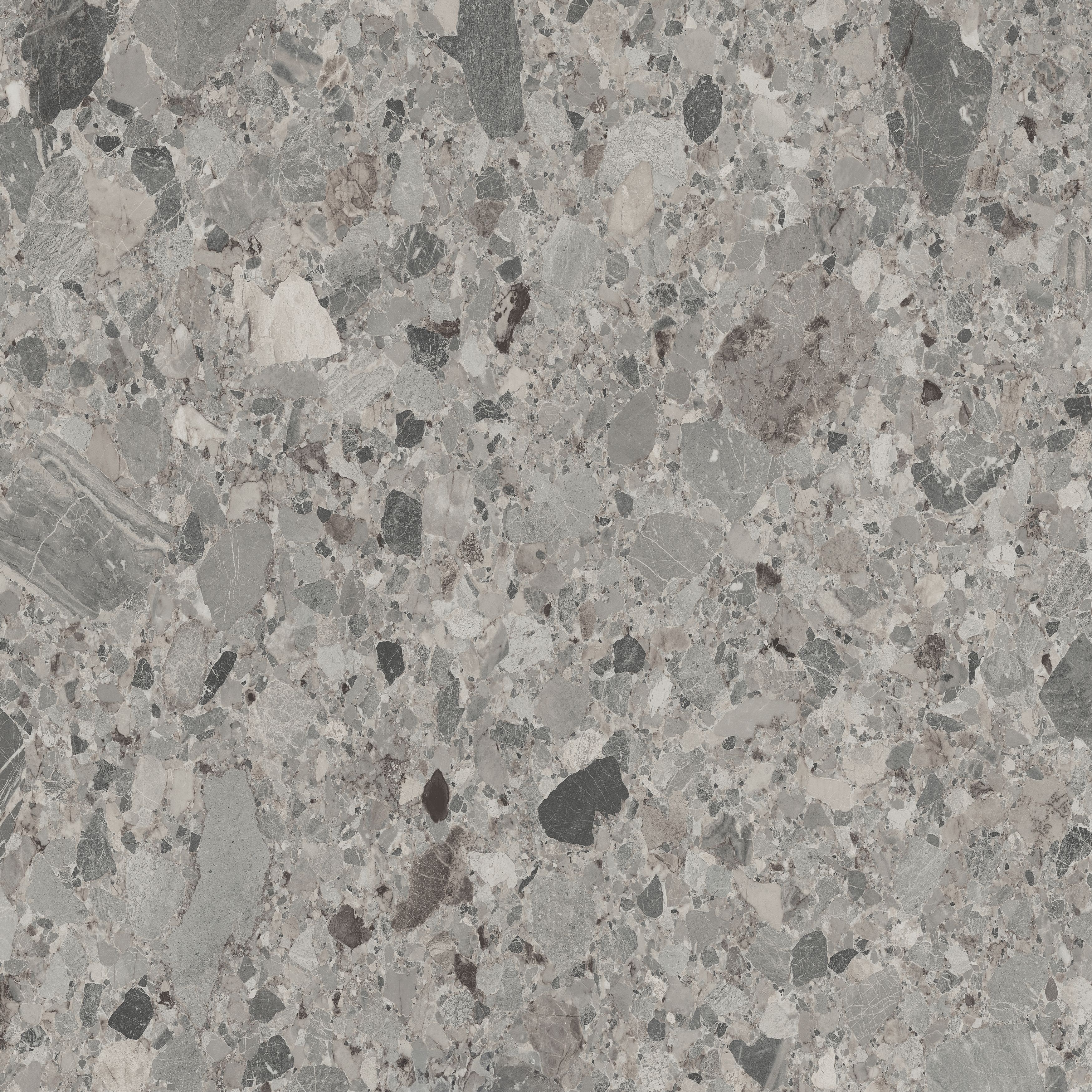 GoodHome 38mm Berberis Matt Grey Stone effect Laminate Square edge Worktop, (L)3000mm