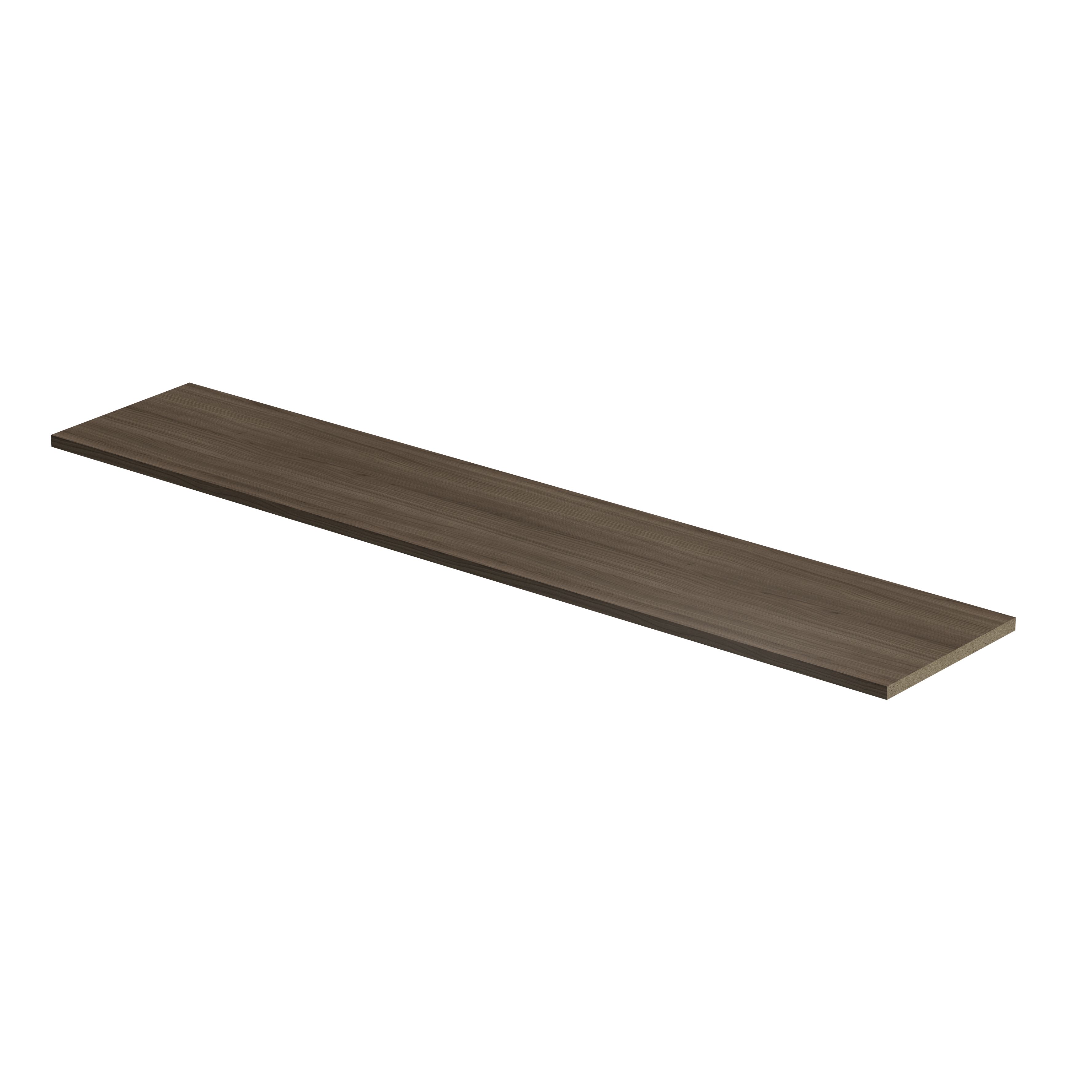 GoodHome 38mm Berberis Matt Wood effect Laminate Square edge Worktop, (L)3000mm