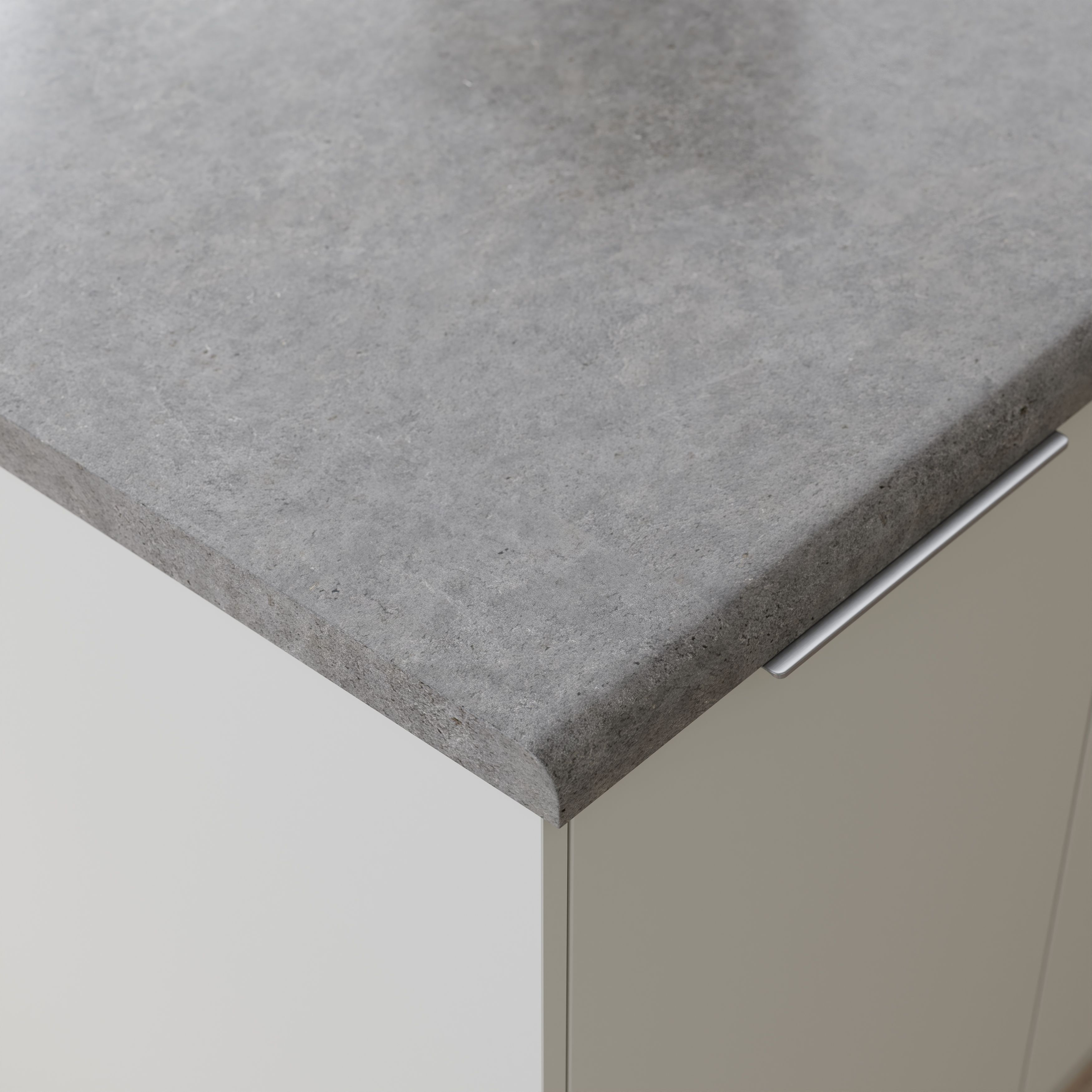 GoodHome 38mm Kabsa Matt Grey Stone effect Laminate Post-formed edge Worktop, (L)3000mm