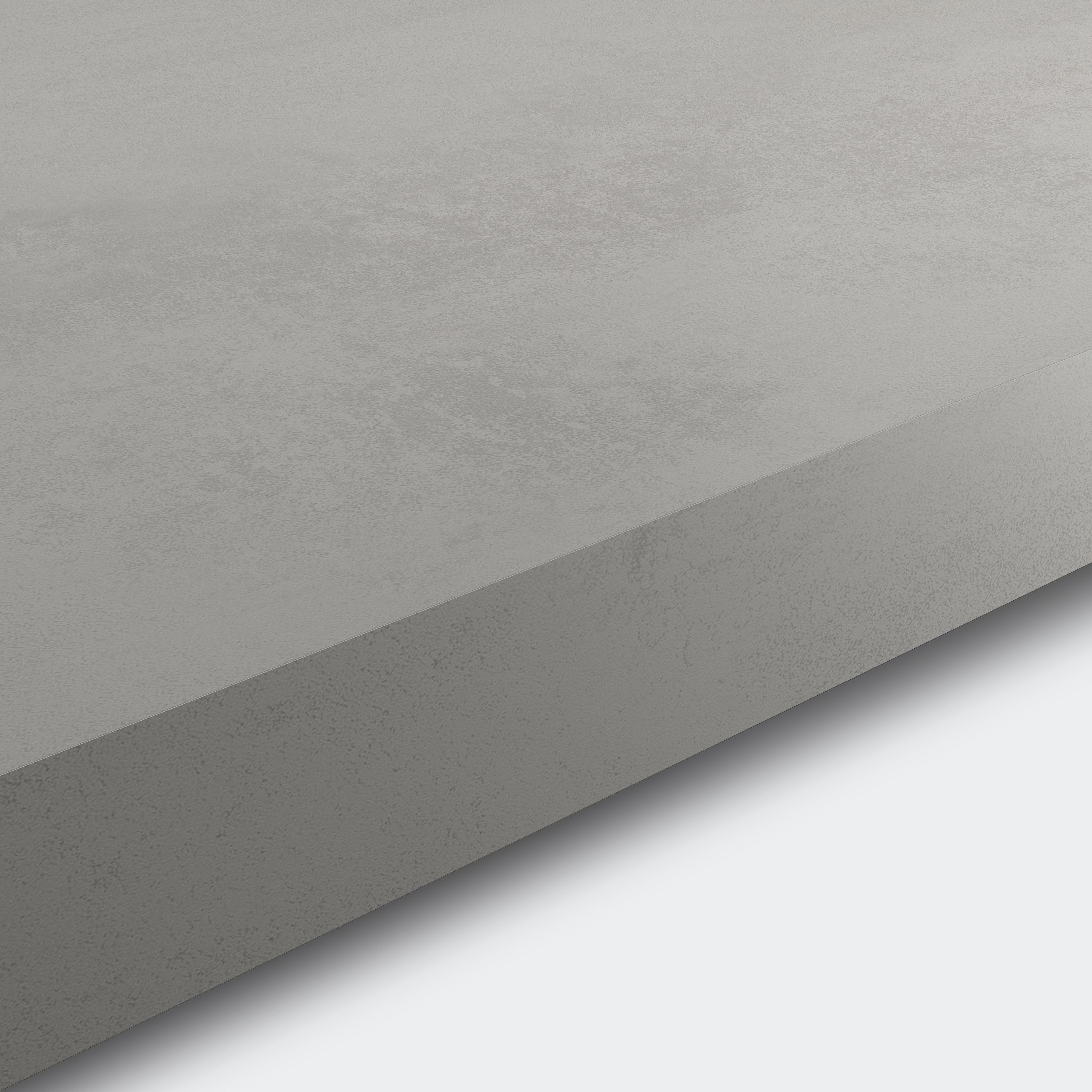 GoodHome 38mm Kala Matt Grey Concrete effect Laminate & particle board Square edge Kitchen Breakfast bar, (L)2000mm