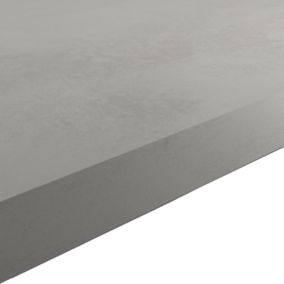 GoodHome 38mm Kala Matt Grey Concrete effect Laminate & particle board Square edge Kitchen Worktop, (L)3000mm