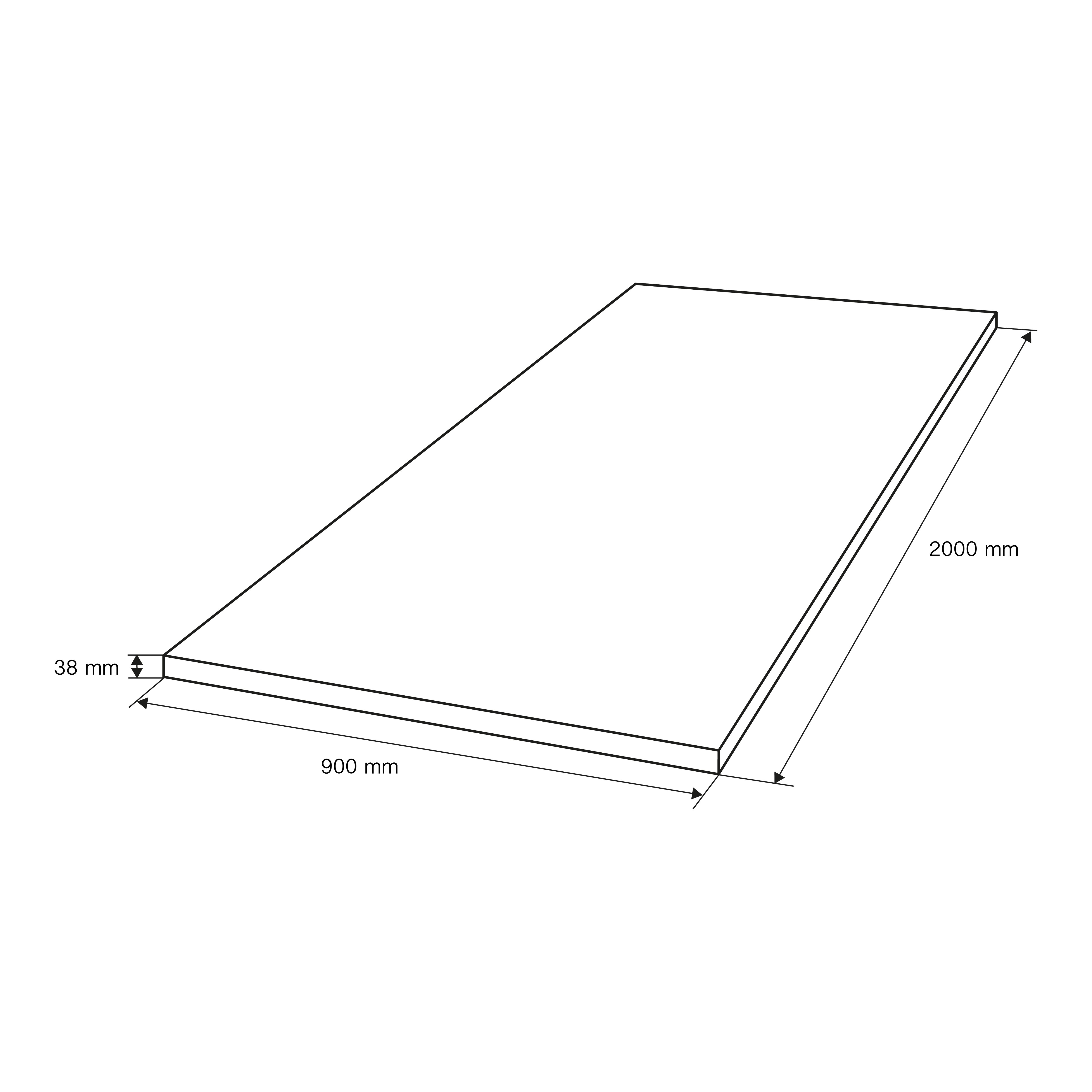 GoodHome 38mm Kala Matt White Quartz effect Laminate Square edge Breakfast bar, (L)2000mm