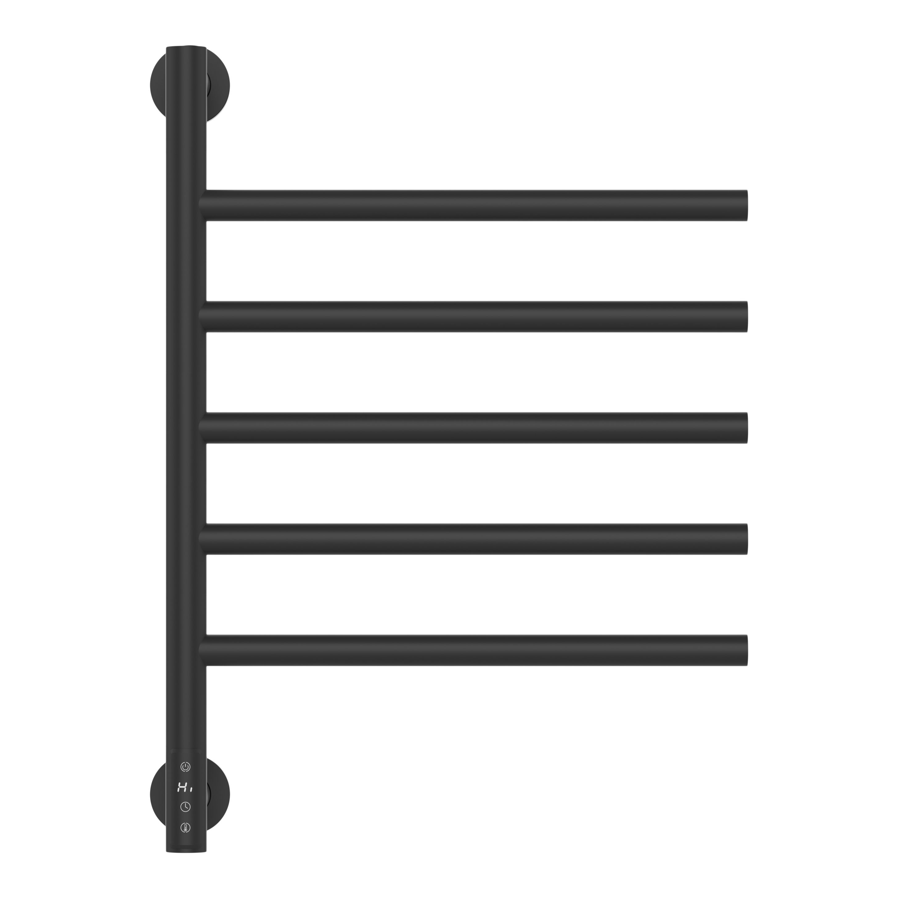 GoodHome Abelia Black Electric Flat Towel warmer (W)466mm x (H)622mm