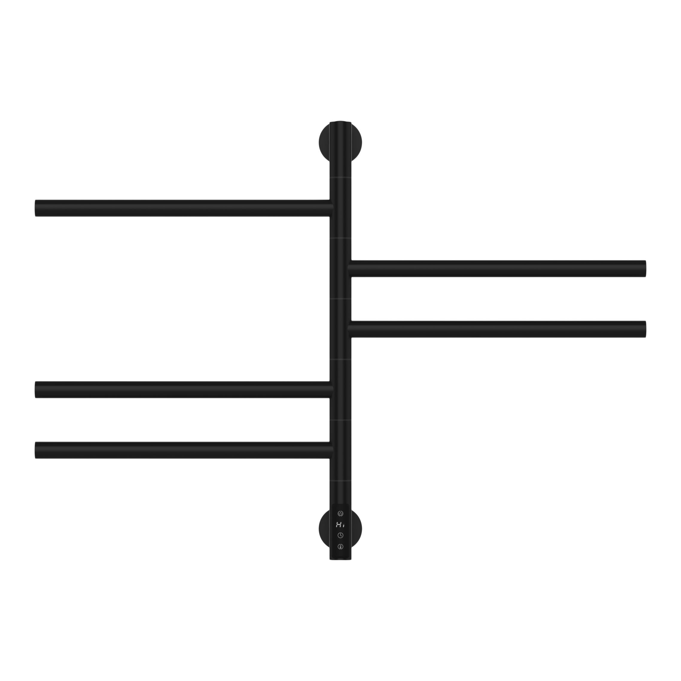 GoodHome Abelia Black Electric Flat Towel warmer (W)466mm x (H)622mm