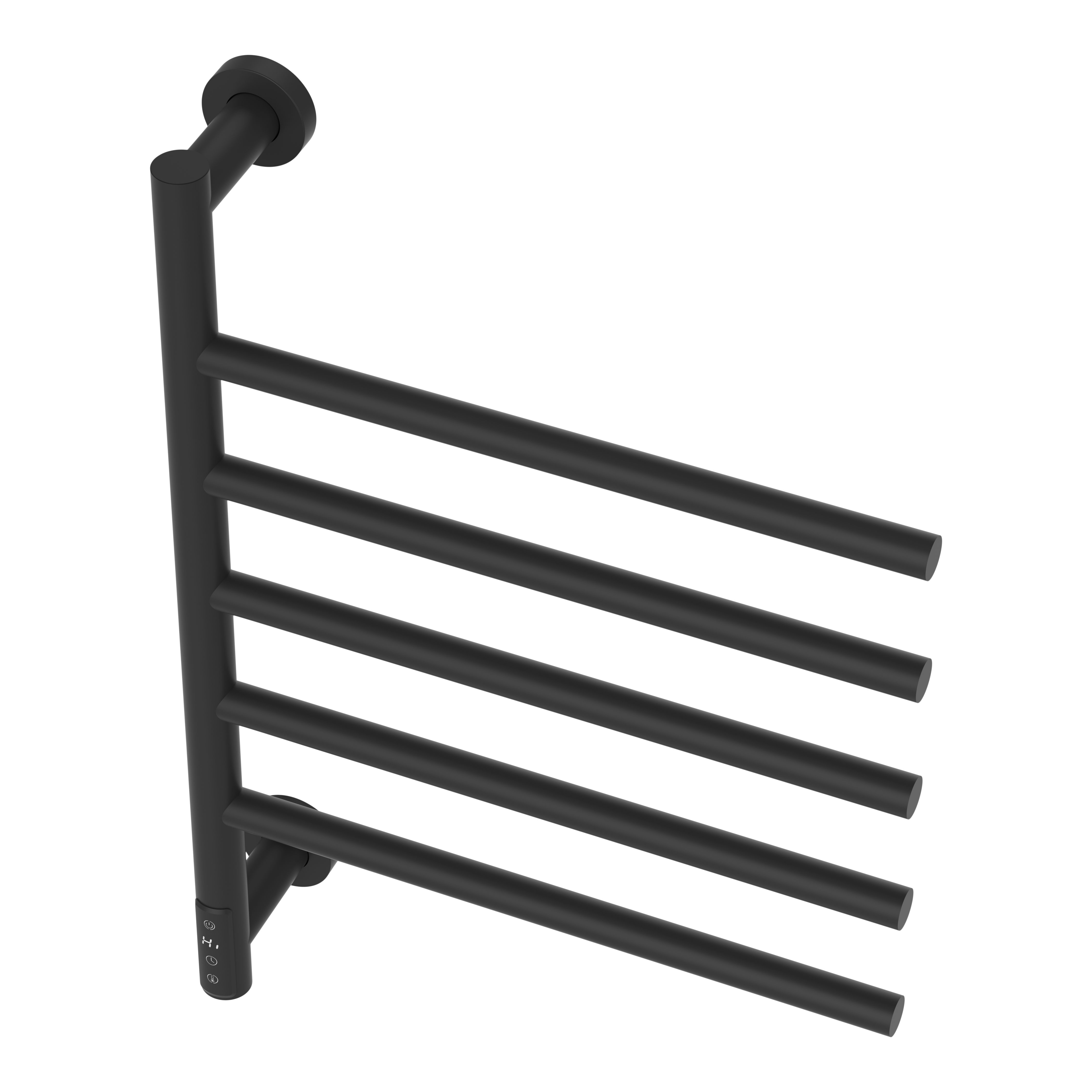 GoodHome Abelia Black Electric Flat Towel warmer (W)466mm x (H)622mm