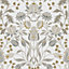 GoodHome Acuama Grey & yellow Metallic effect Ornamental Textured Wallpaper Sample