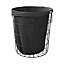 GoodHome Aetna Black Polyester (PES) Laundry bag, 50L