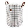 GoodHome Aetna White & black Polyester (PES) Laundry bag, 52L