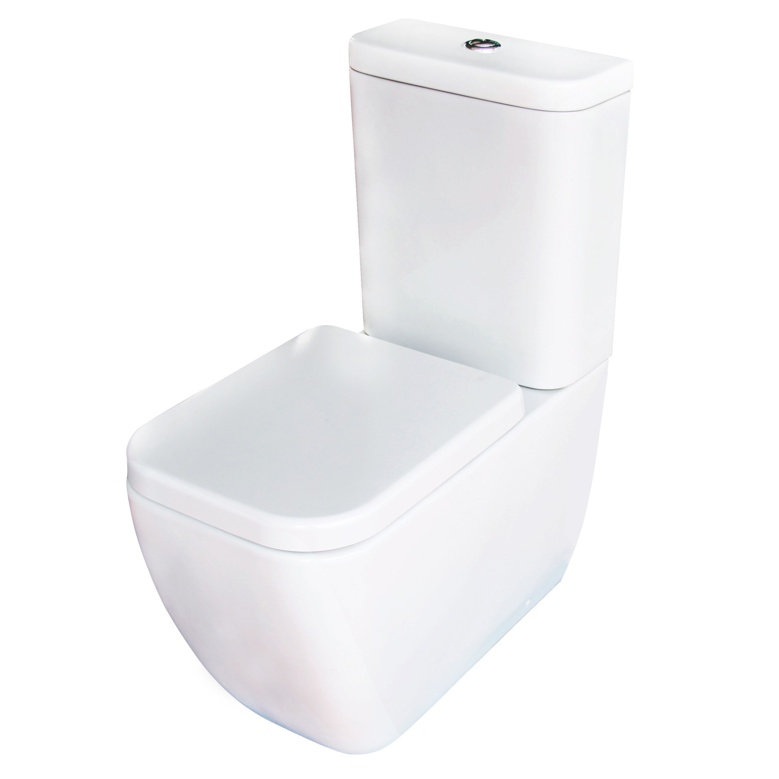 GoodHome Affini White Close-coupled Wall & floor mounted Toilet & full pedestal basin (W)370mm (H)850mm