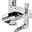 GoodHome Ajeeta Gloss Chrome effect Ceramic Deck-mounted Double Bath shower mixer tap with shower kit