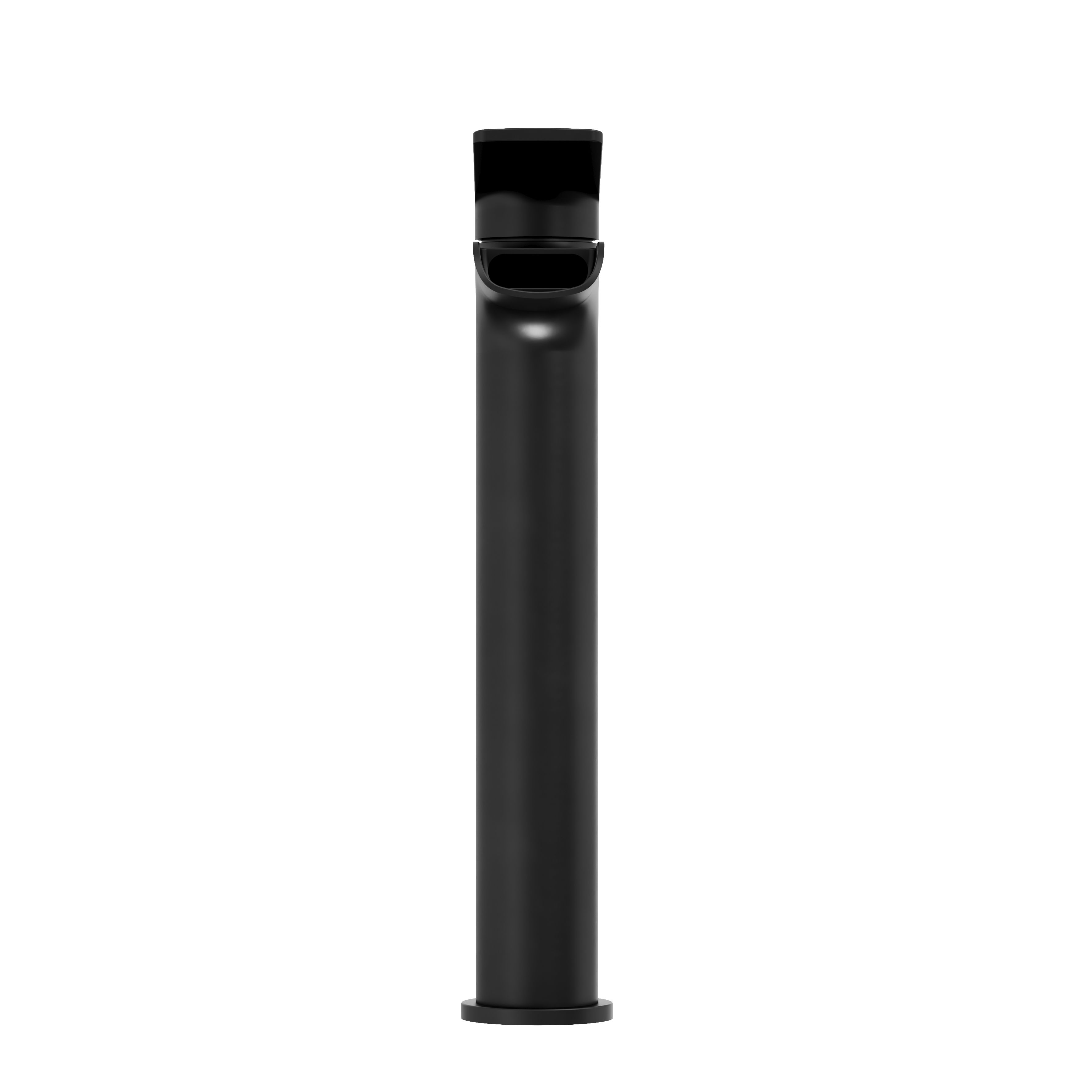 GoodHome Ajeeta Tall Matt Black Round Manual Basin Mixer Tap