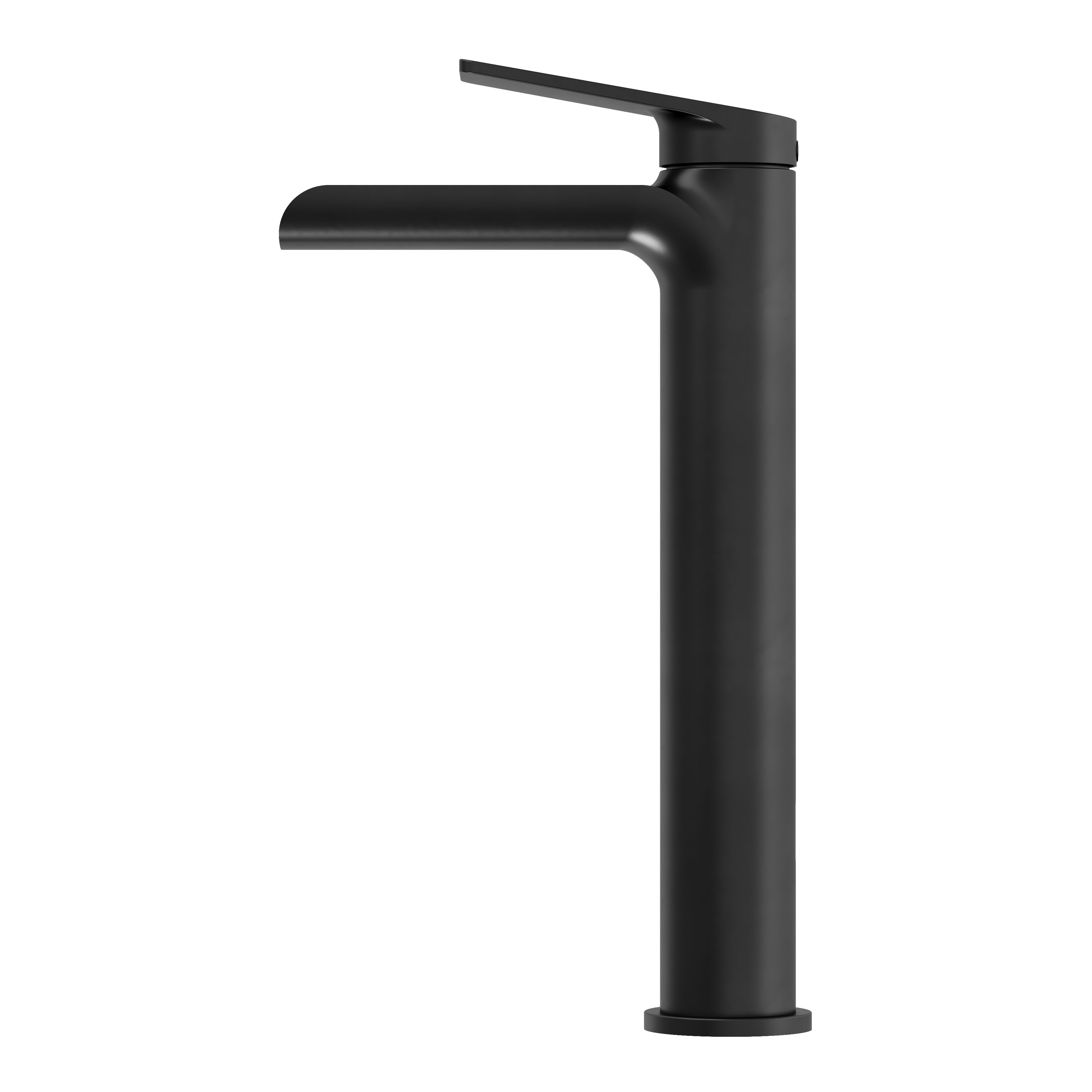 GoodHome Ajeeta Tall Matt Black Round Manual Basin Mixer Tap