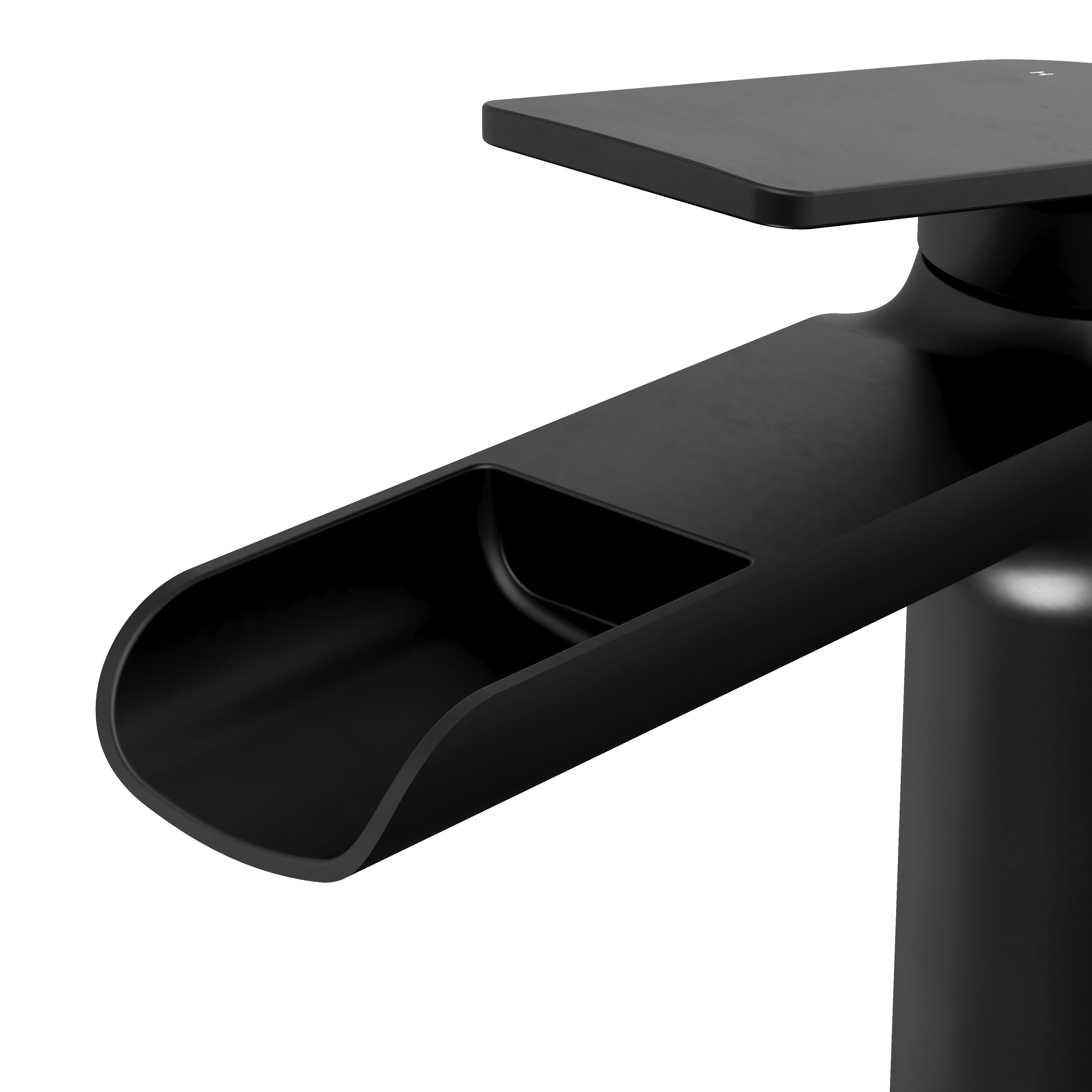GoodHome Ajeeta Tall Matt Black Round Manual Basin Mixer Tap