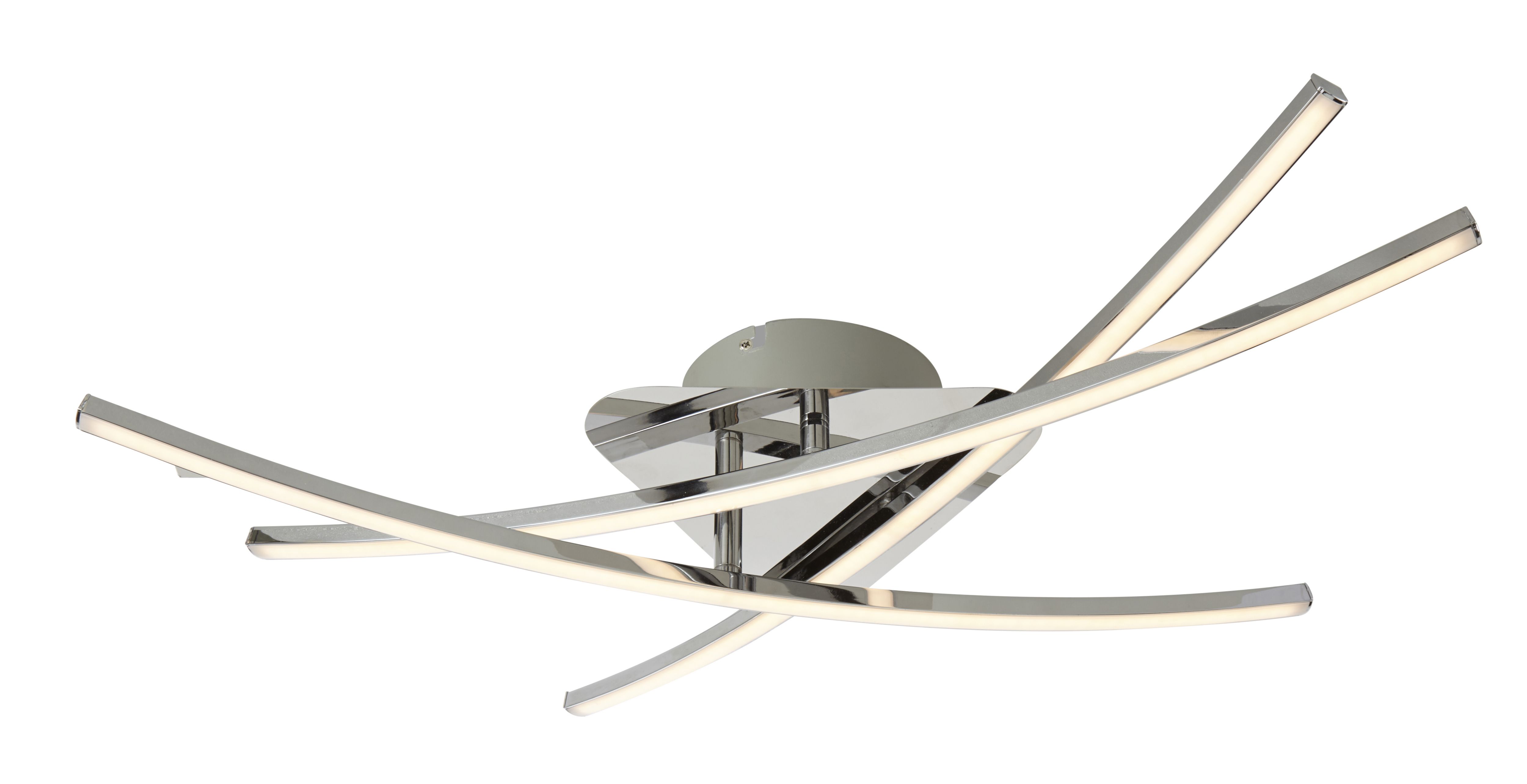 GoodHome Alani Brushed Chrome effect Ceiling light