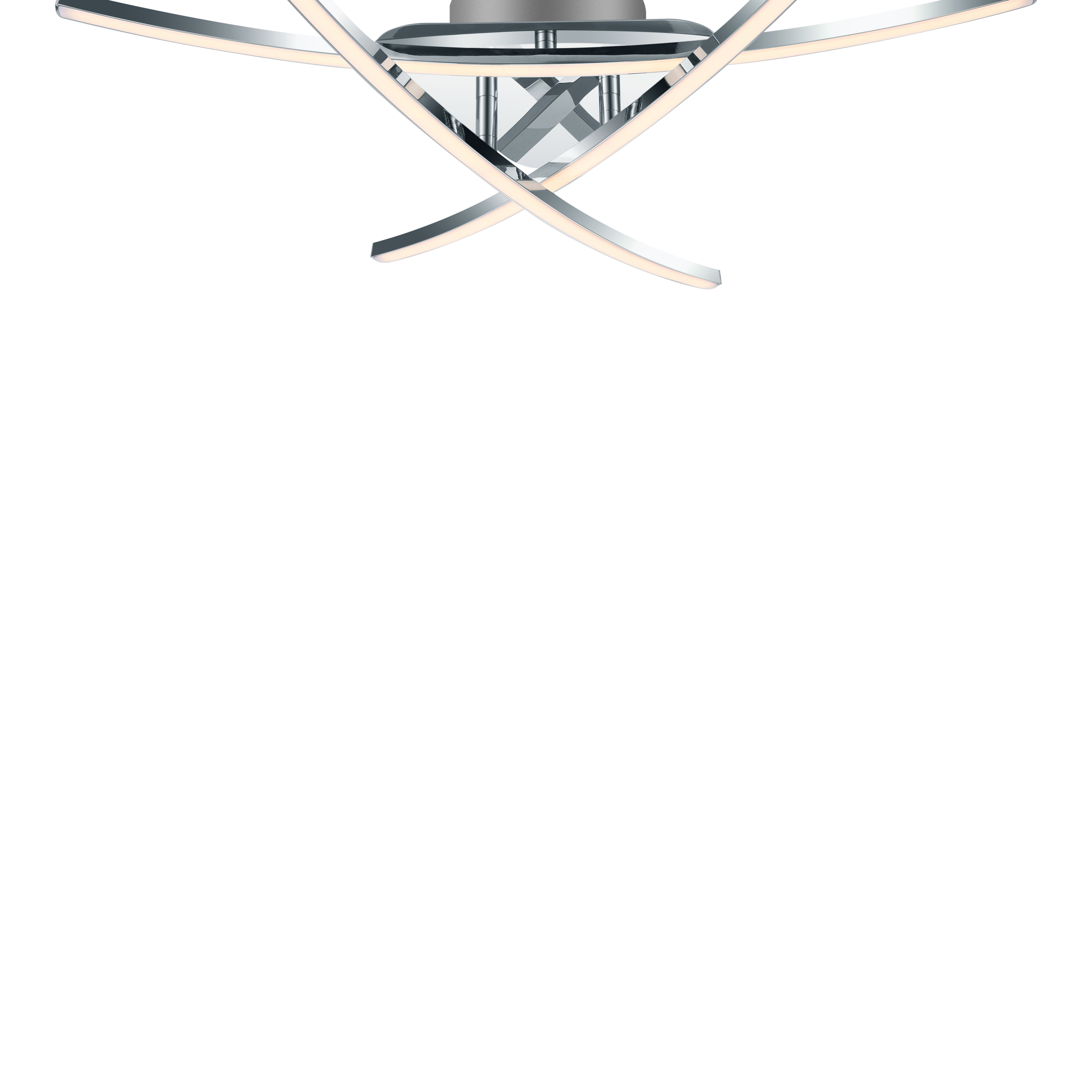 GoodHome Alani Brushed Chrome effect Ceiling light