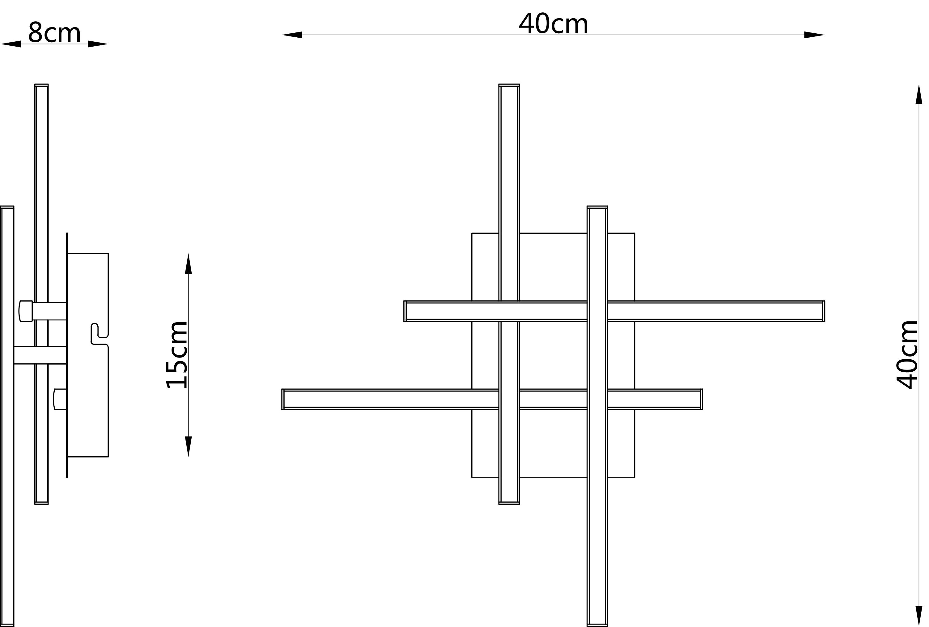 GoodHome Alani Chrome effect Quadruple Wired Wall light LR31676W
