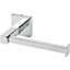 GoodHome Alessano Gloss Silver effect Wall-mounted Toilet roll holder (H)52mm (W)168mm