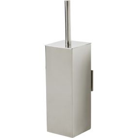 GoodHome Alessano Polypropylene (PP) & stainless steel Silver effect Toilet brush & holder