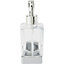 GoodHome Alessano Silver effect Glass & steel Wall-mounted Soap dispenser