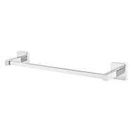 GoodHome Alessano Wall-mounted Silver effect Chrome-plated Towel rail (W)435mm