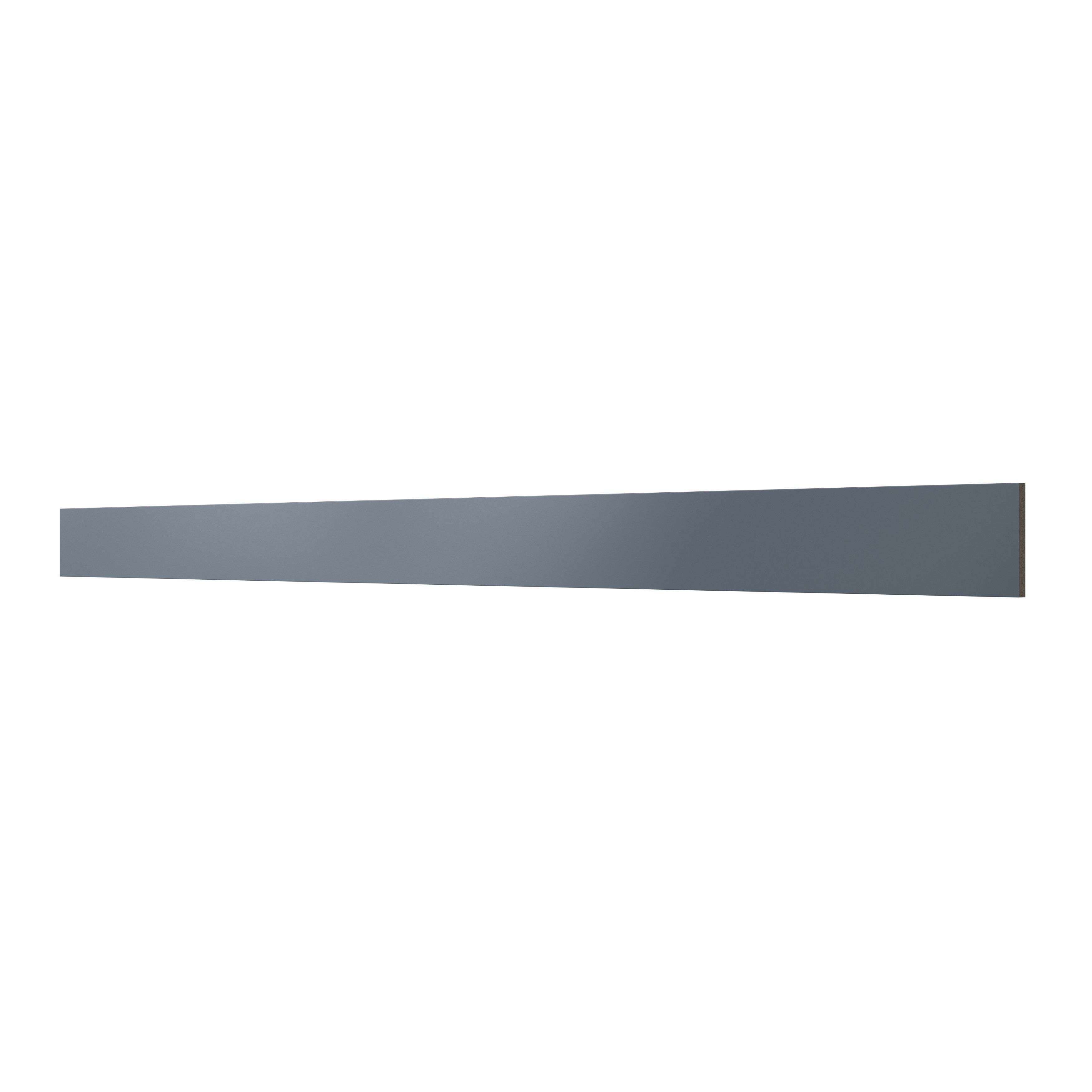 GoodHome Alisma Blue Square edge Plinth, (L)2400mm