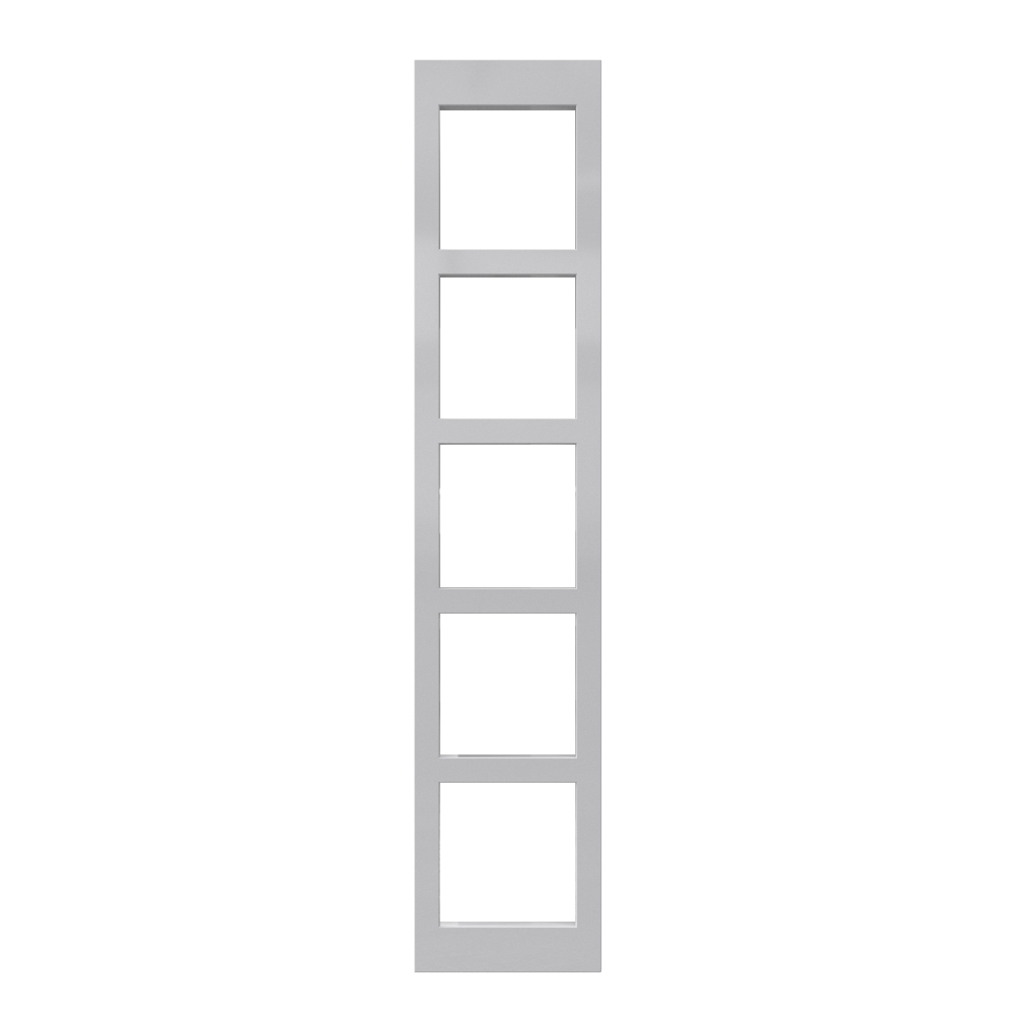 GoodHome Alisma Gloss Grey Wine rack fascia, (H)715mm (W)147mm
