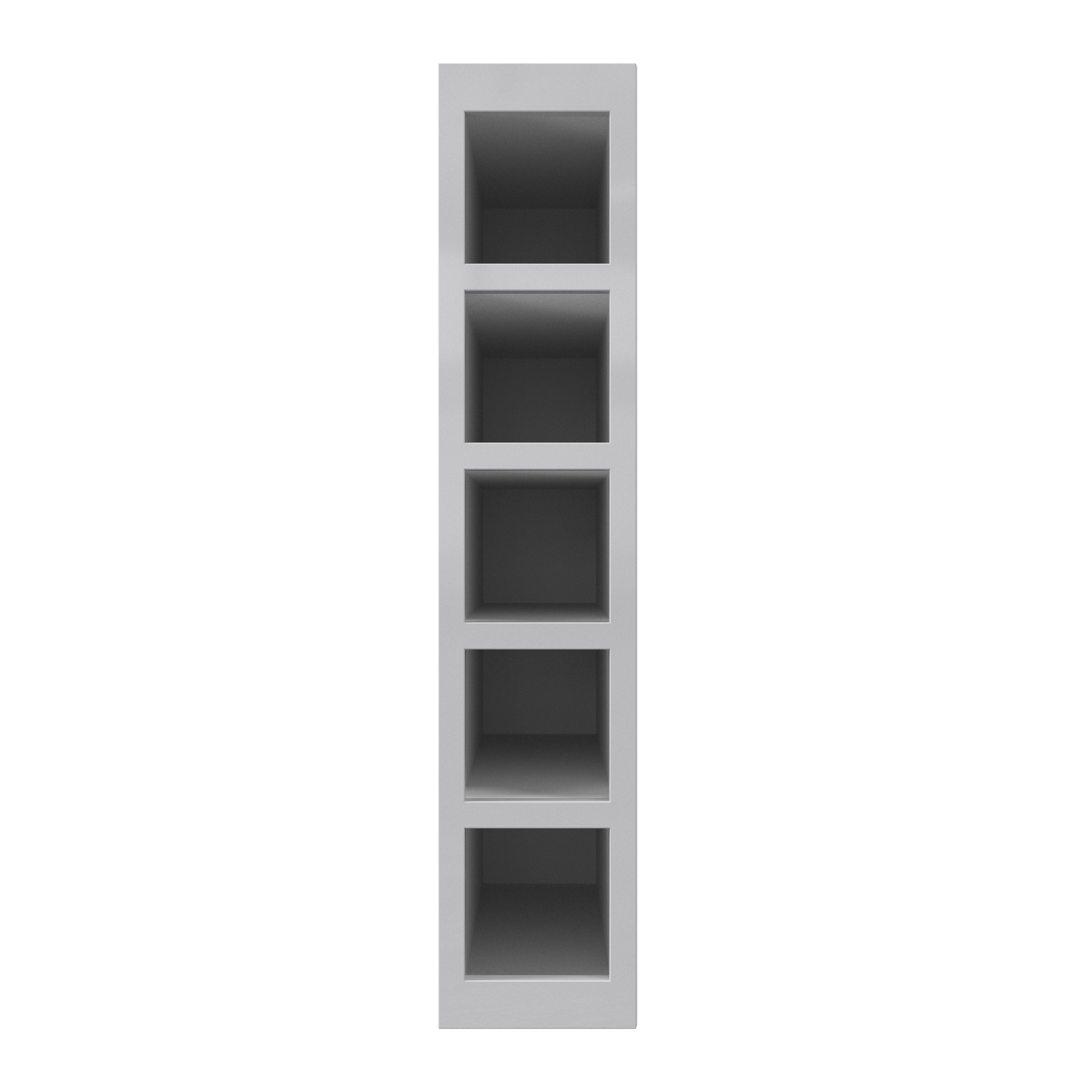 GoodHome Alisma Gloss Grey Wine rack fascia, (H)715mm (W)147mm