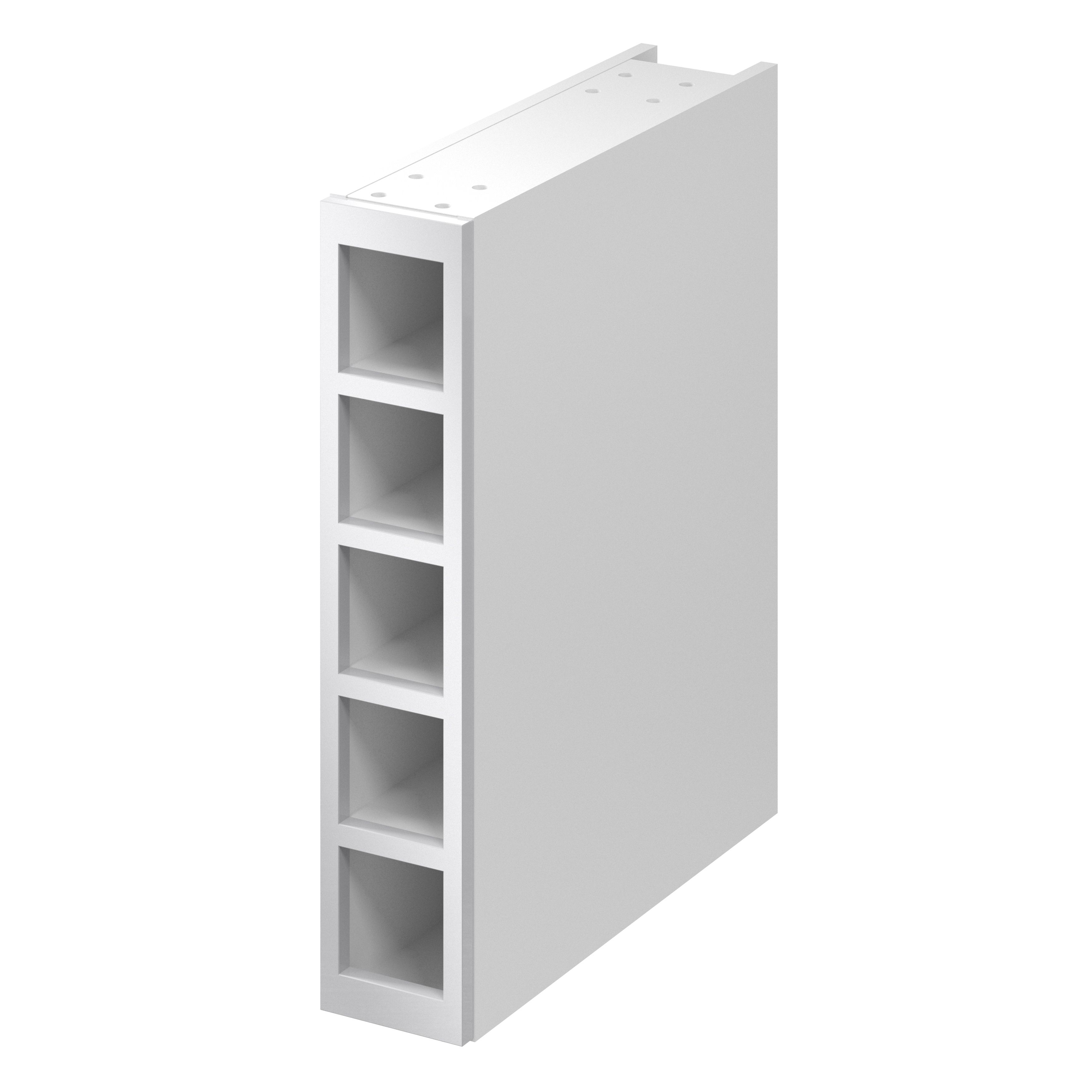 GoodHome Alisma Gloss Grey Wine rack fascia, (H)715mm (W)147mm