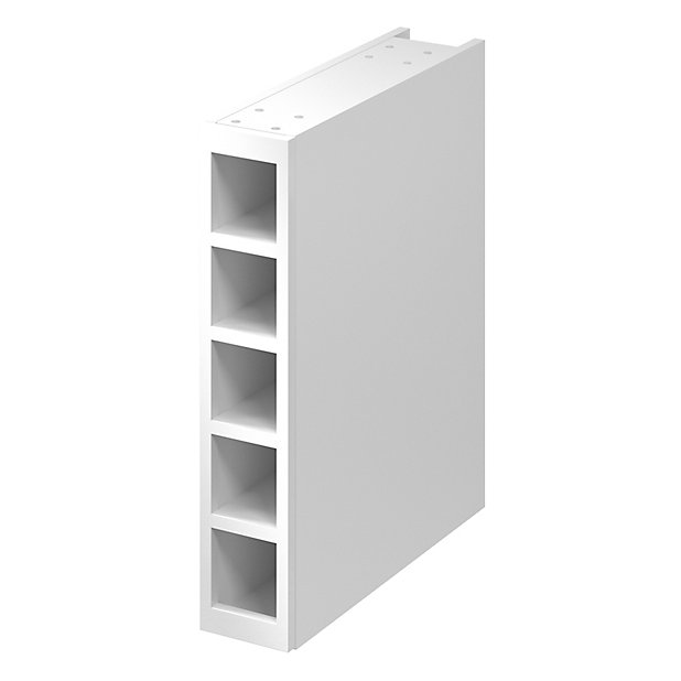 Goodhome Alisma Gloss White Wine Rack, White Wine Cabinet Ikea
