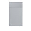 GoodHome Alisma High gloss grey slab Drawerline Cabinet door, (W)500mm (H)715mm (T)18mm