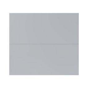 GoodHome Alisma High gloss grey slab Full height Drawer front, bridging door & bi fold door, (W)800mm (H)356mm (T)18mm
