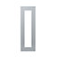 GoodHome Alisma High gloss grey slab Glazed Cabinet door (W)300mm (H)895mm (T)18mm