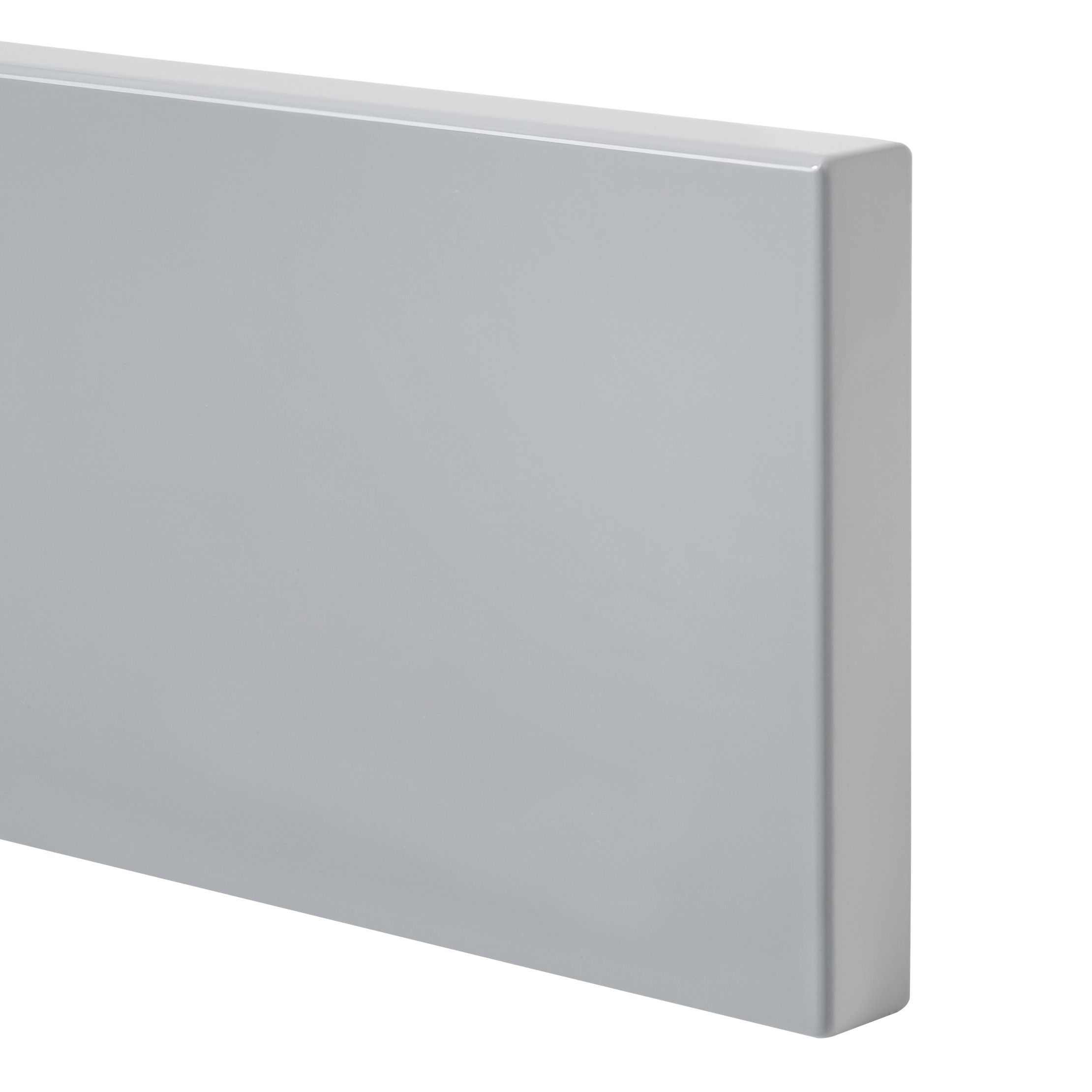 GoodHome Alisma High gloss grey slab Standard Appliance Filler panel (H)115mm (W)597mm