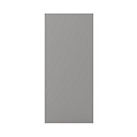 GoodHome Alisma High gloss grey slab Standard End panel (H)720mm (W)320mm