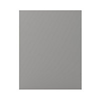 GoodHome Alisma High gloss grey slab Standard End panel (H)720mm (W)570mm