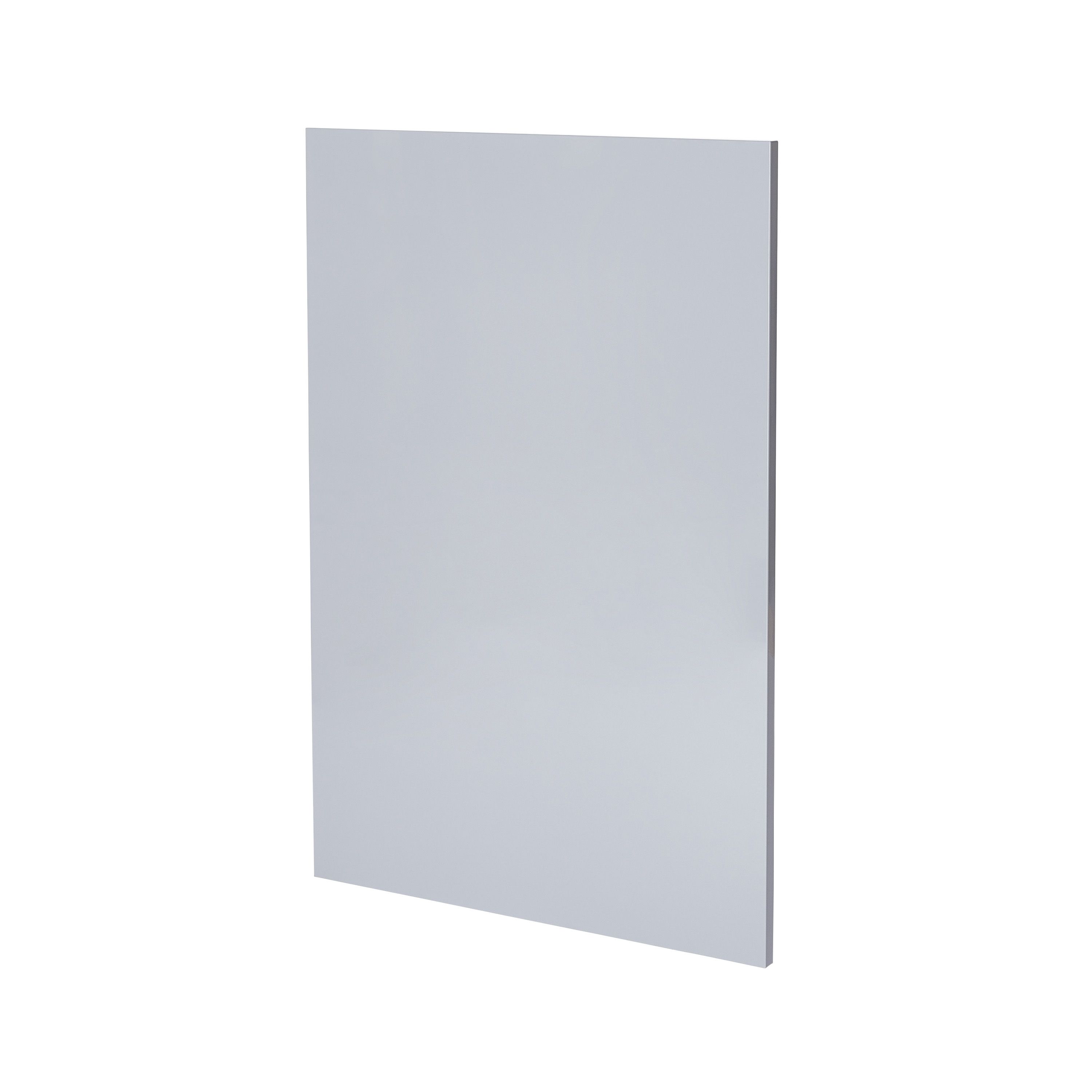 GoodHome Alisma High gloss grey slab Standard End panel (H)870mm (W)590mm