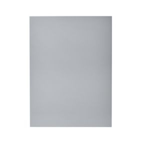 GoodHome Alisma High gloss grey slab Tall appliance Cabinet door (W)600mm (H)806mm (T)18mm