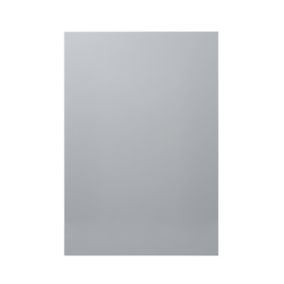 GoodHome Alisma High gloss grey slab Tall appliance Cabinet door (W)600mm (H)867mm (T)18mm