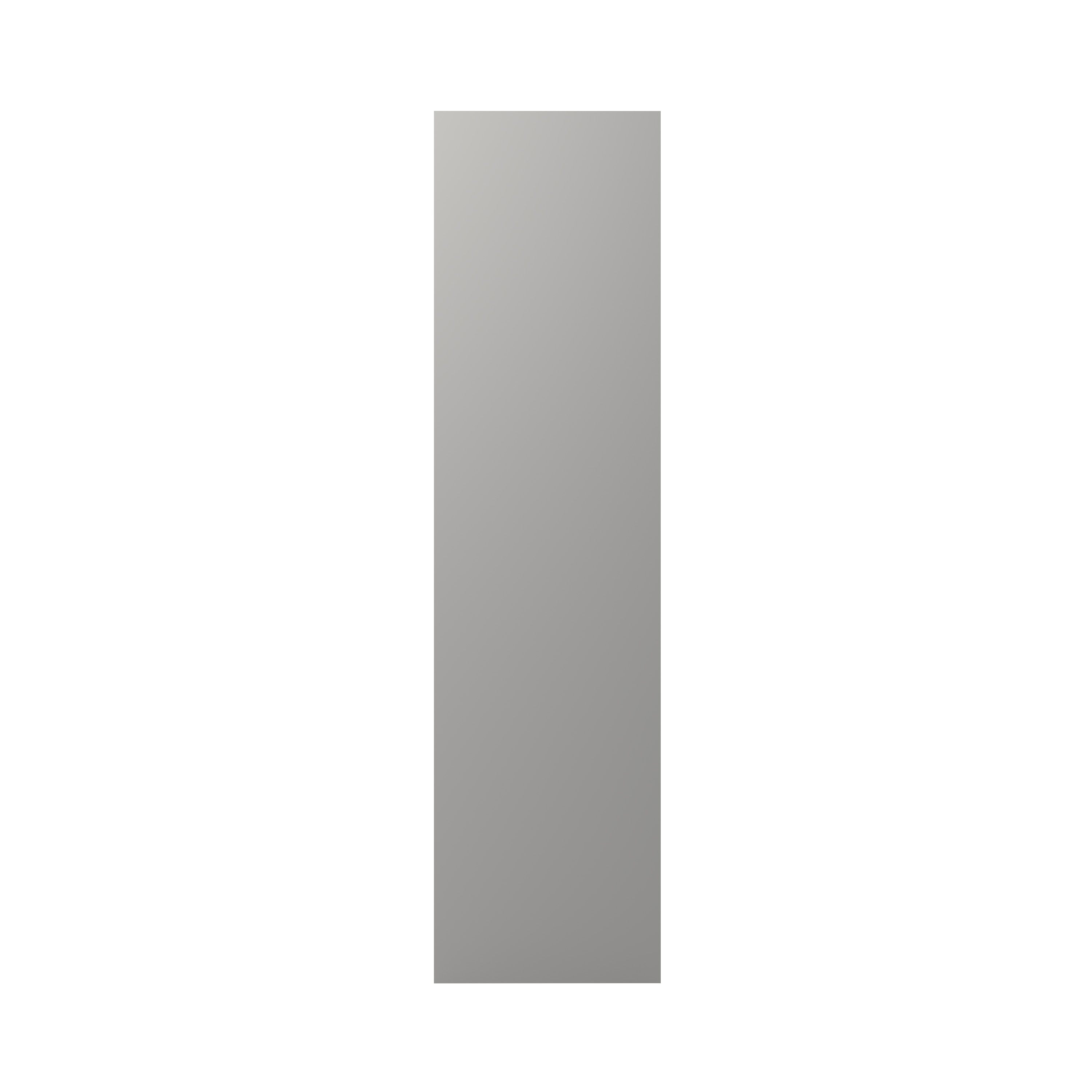 GoodHome Alisma High gloss grey slab Tall End panel (H)2190mm (W)570mm, Pair